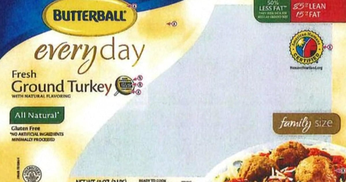 Butterball recalls 39 tons of ground turkey