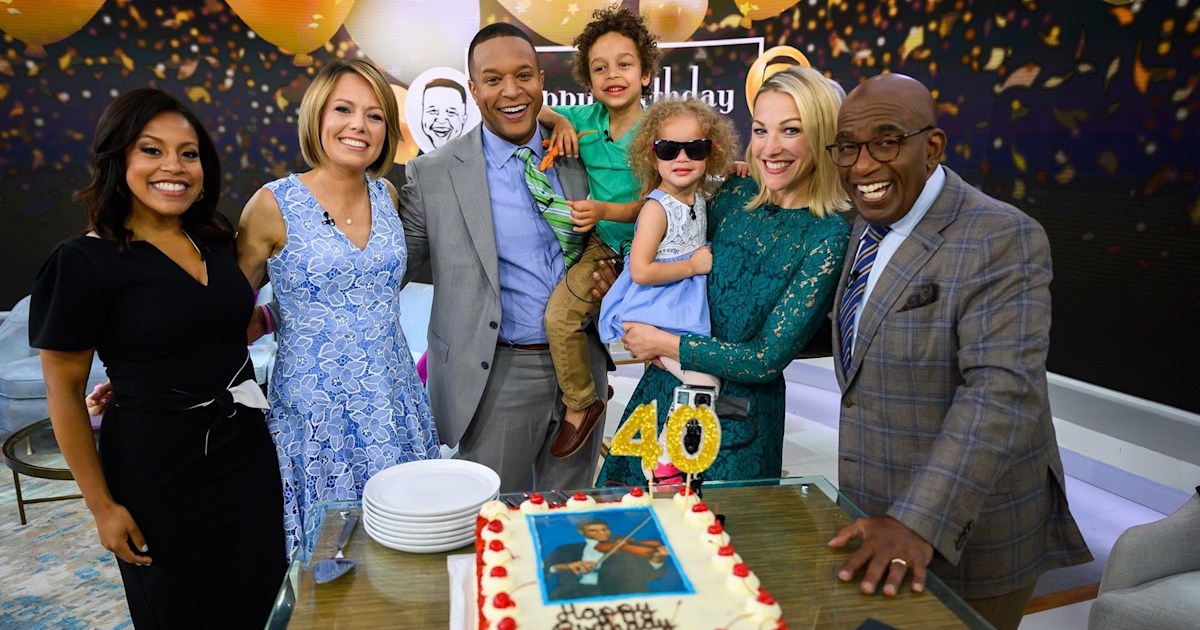 Craig Melvin’s family stops by to celebrate his 40th birthday