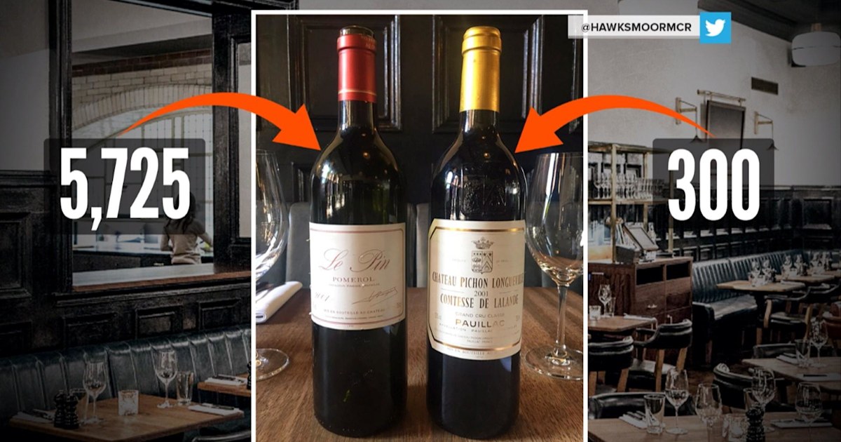 Waiter accidentally serves 5,725 bottle of wine