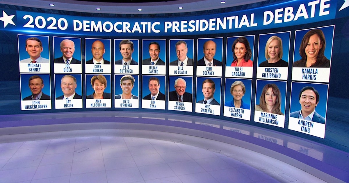 DNC names 20 candidates for 1st Democratic primary debate