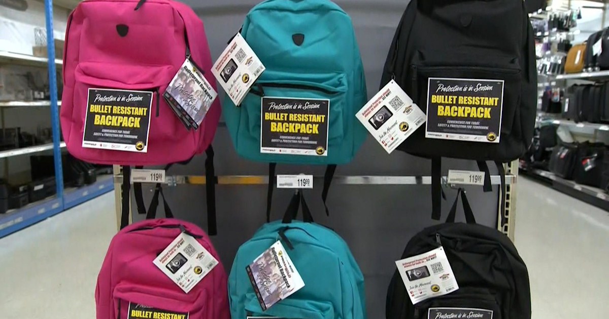 Bulletproof backpack sales up 200 after mass shootings