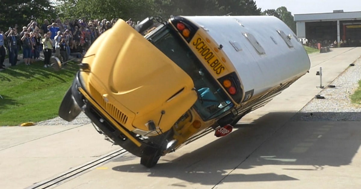 Bus safety crash test See new efforts made to protect kids