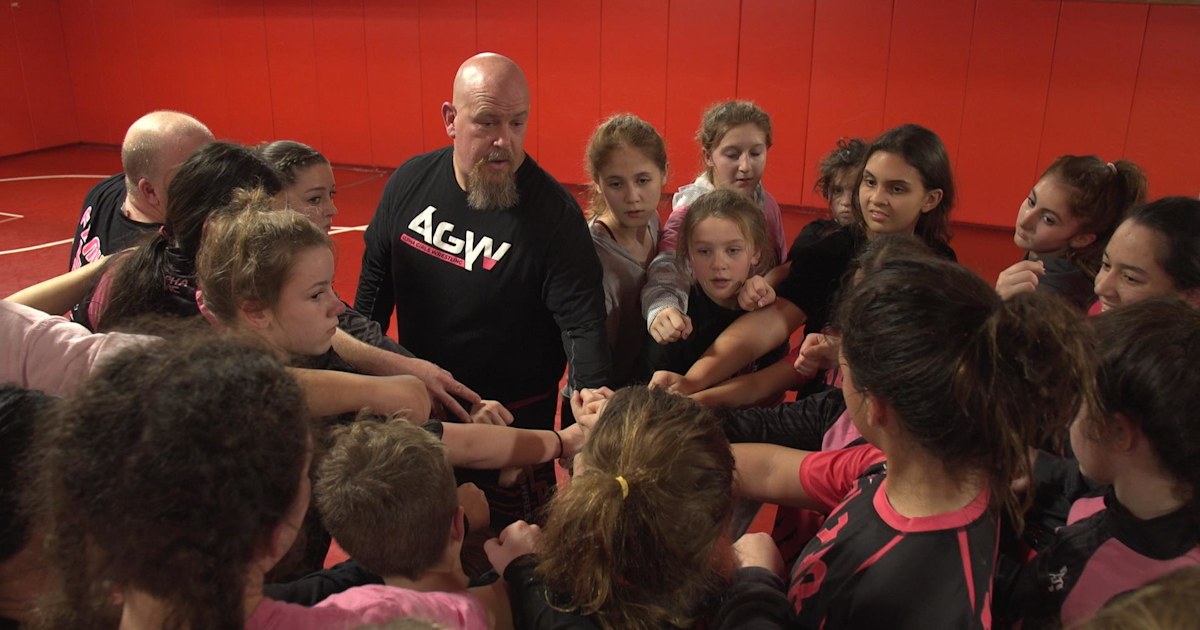 K-12 young girls wrestling team created by a dad for his daughter