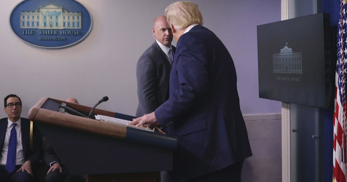 Trump is rushed out of press conference after shooting near White House