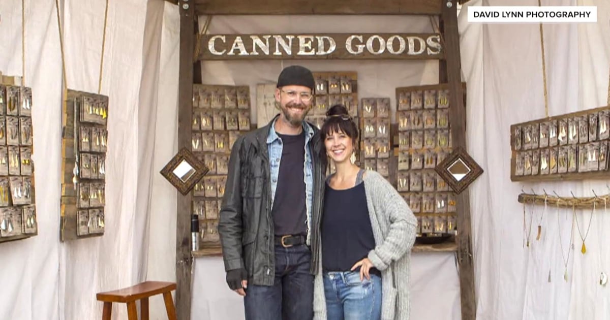 Earth Day Canned Goods upcycles tin cans into jewelry