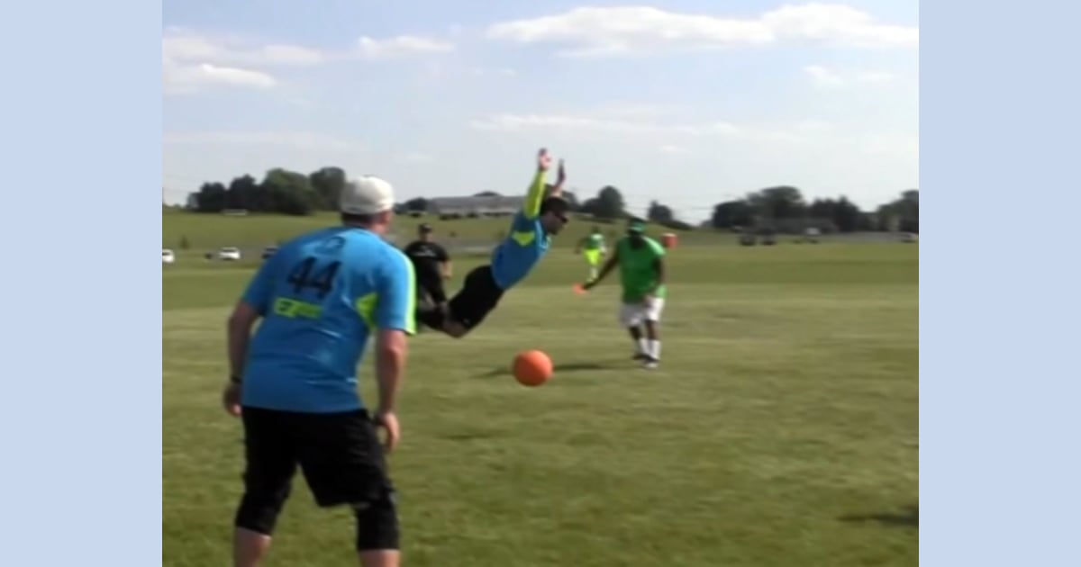 Kickball flip a real winner