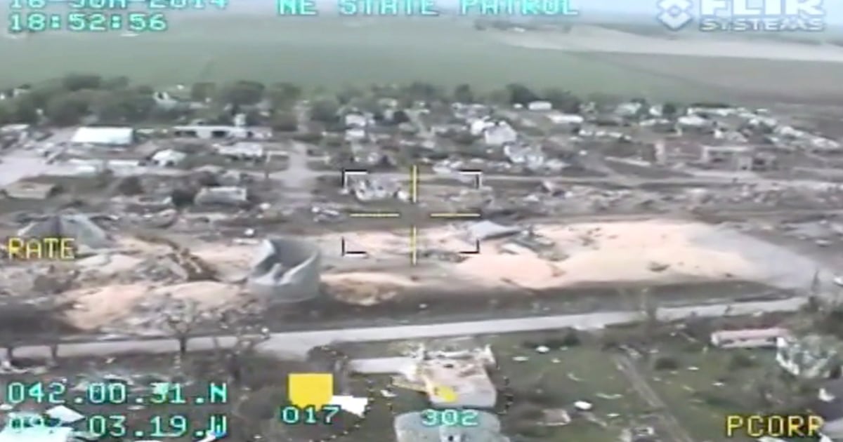 Nebraska State Patrol Aerials Show Tornado Damage