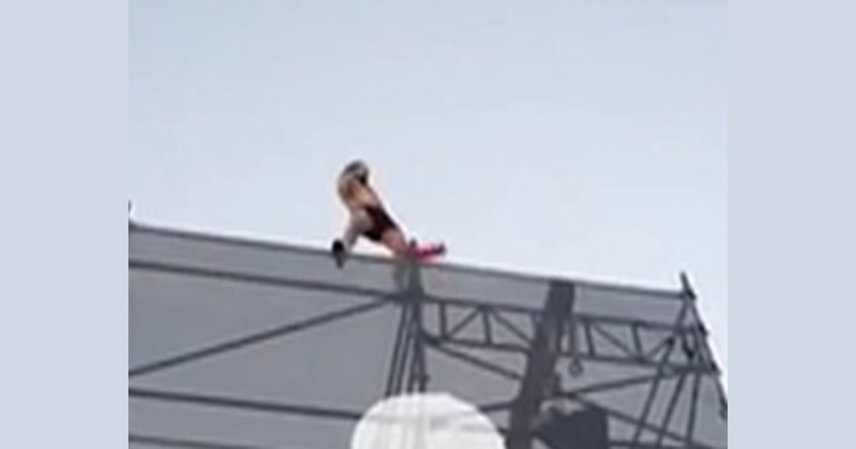 Lucky fan survives fall at music festival