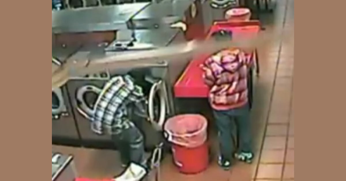 Man places toddler in washing machine