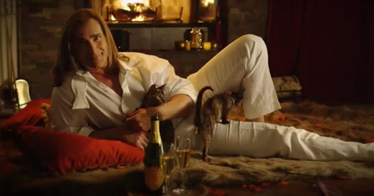 Fabio Log Fabio, Yule-log style, is here to keep you warm on Valentine's Day
