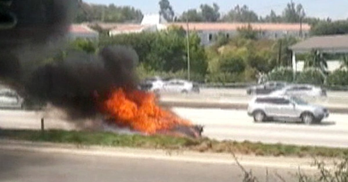 Dick Van Dyke rescued after car catches