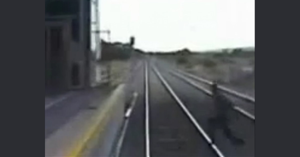 Caught on cam: Teen clipped by speeding train