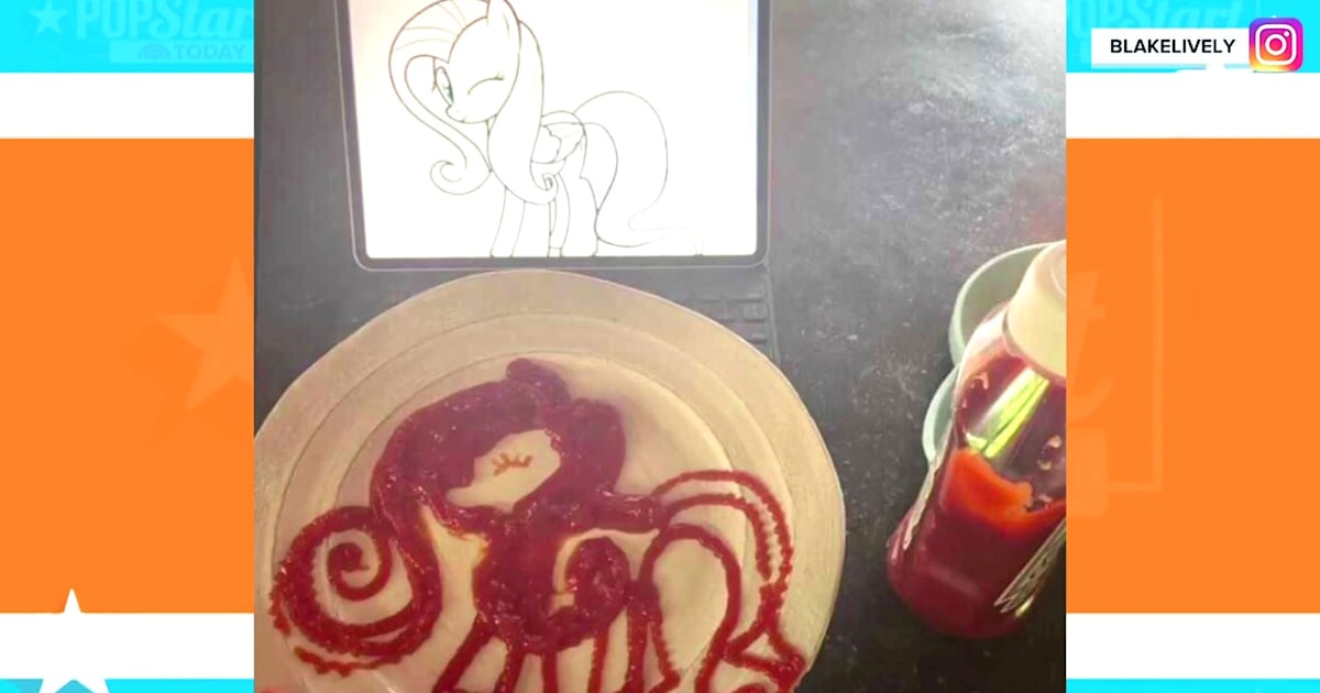 Blake Lively creates 'My Little Pony' art with ketchup