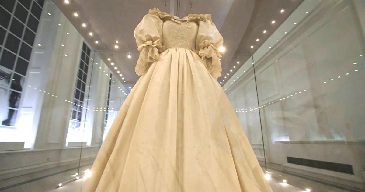 Princess Diana remembered as her wedding gown goes on display