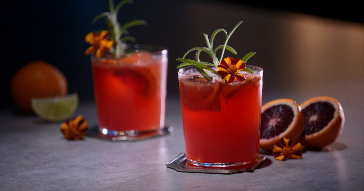 This blood orange wine cooler is perfect for easy summer entertaining