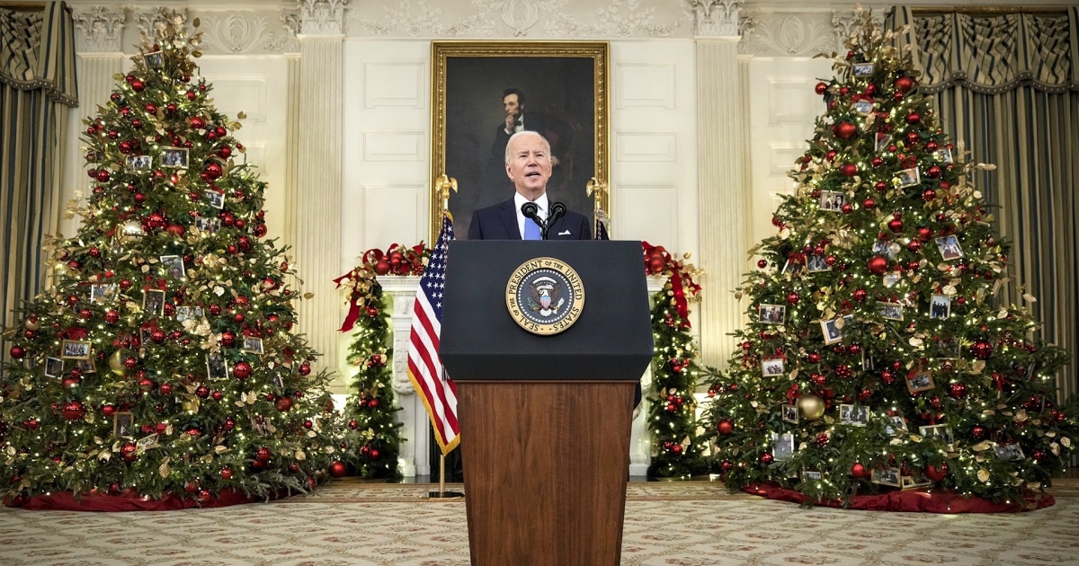 President Biden spends Christmas at the White House as holiday troubles