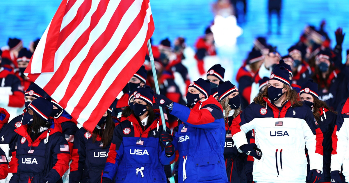 2022 Beijing Winter Olympics Team USA’s flag bearers share opening