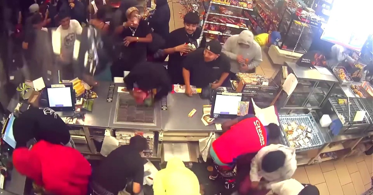 LAPD releases video of huge flash mob ransacking a 7Eleven