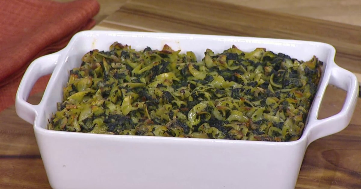 Spinach noodle casserole and root vegetable pie: Get the recipes!