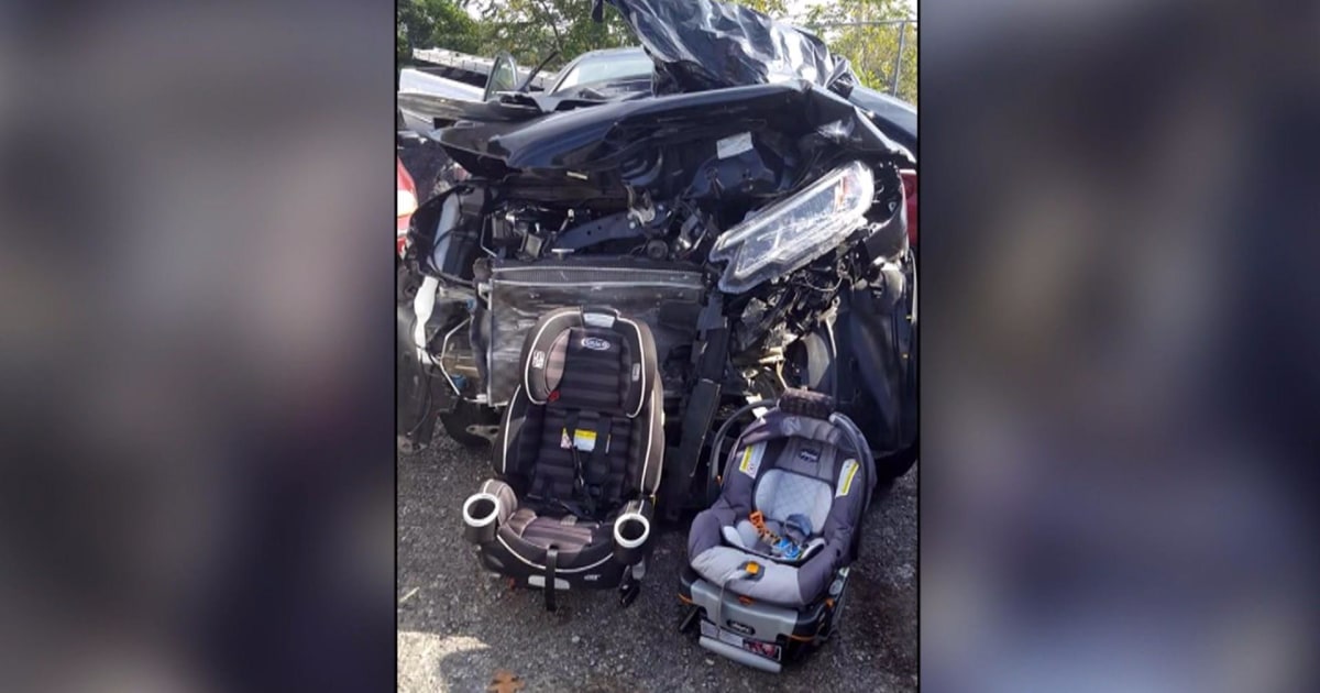 Mom’s viral photo after crash shows why kids’ car seats are so important