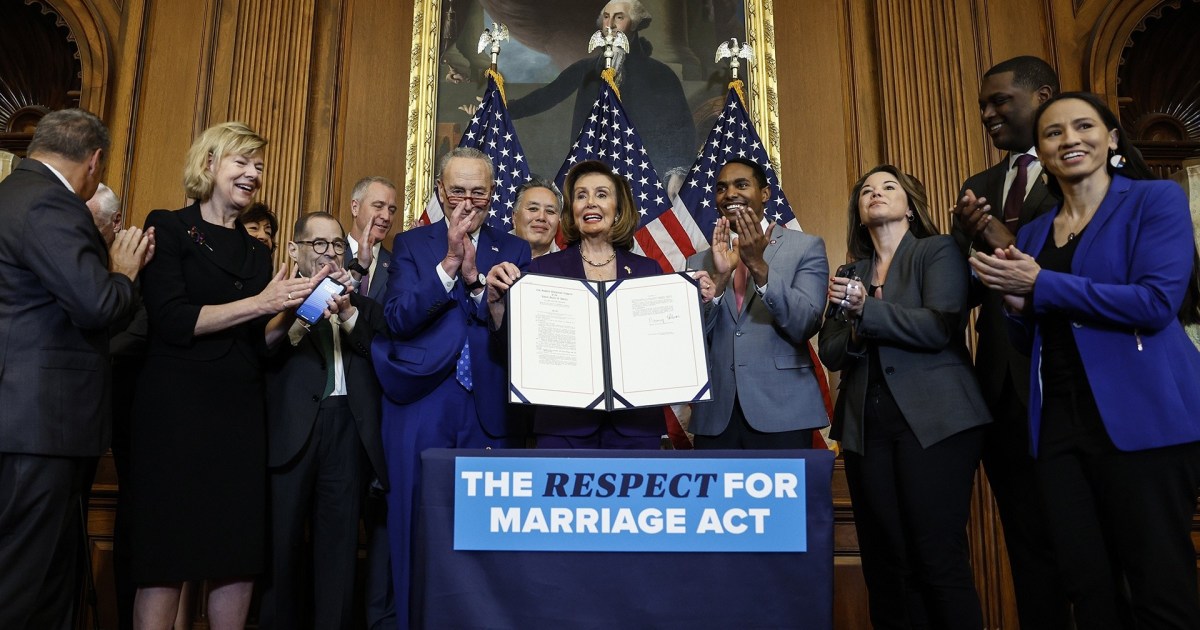 House votes to pass landmark bill to protect same-sex marriage