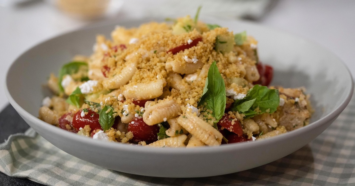 Grilled chicken pasta salad Get Katie Lee Biegel’s recipe