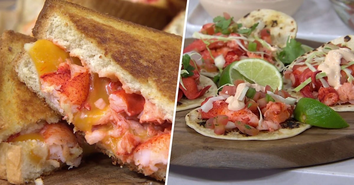 Lobster grilled cheese and tacos Get the recipes!