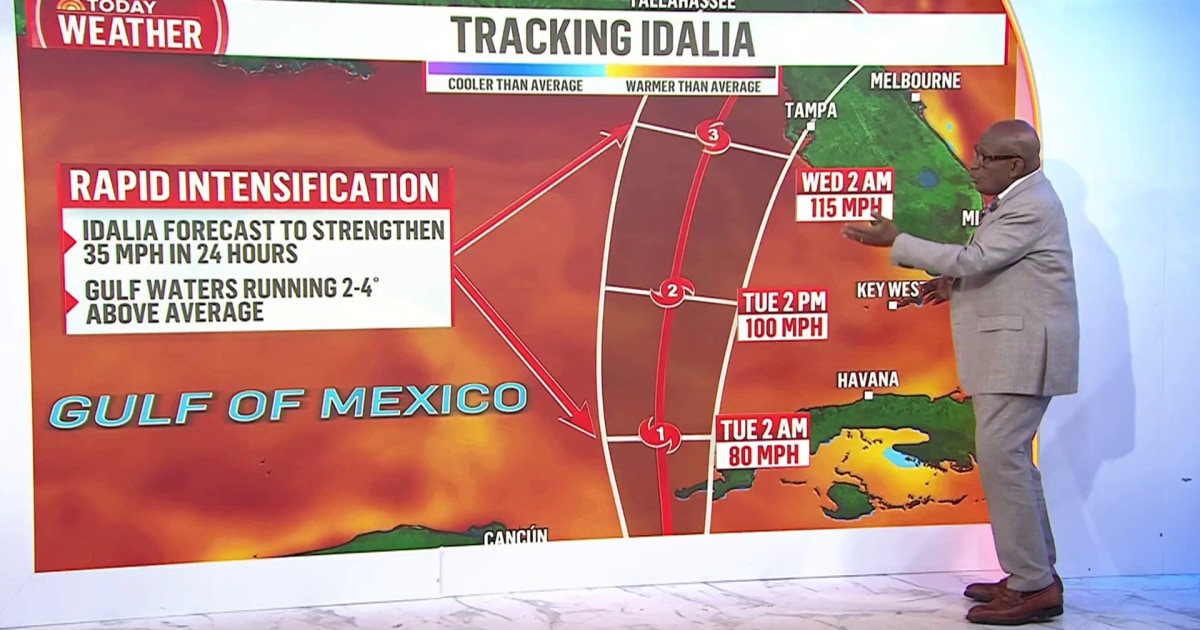 Tropical Storm Idalia to strengthen as it heads toward Florida