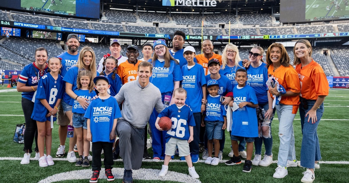 Eli Manning and TODAY host tailgate for kids battling cancer
