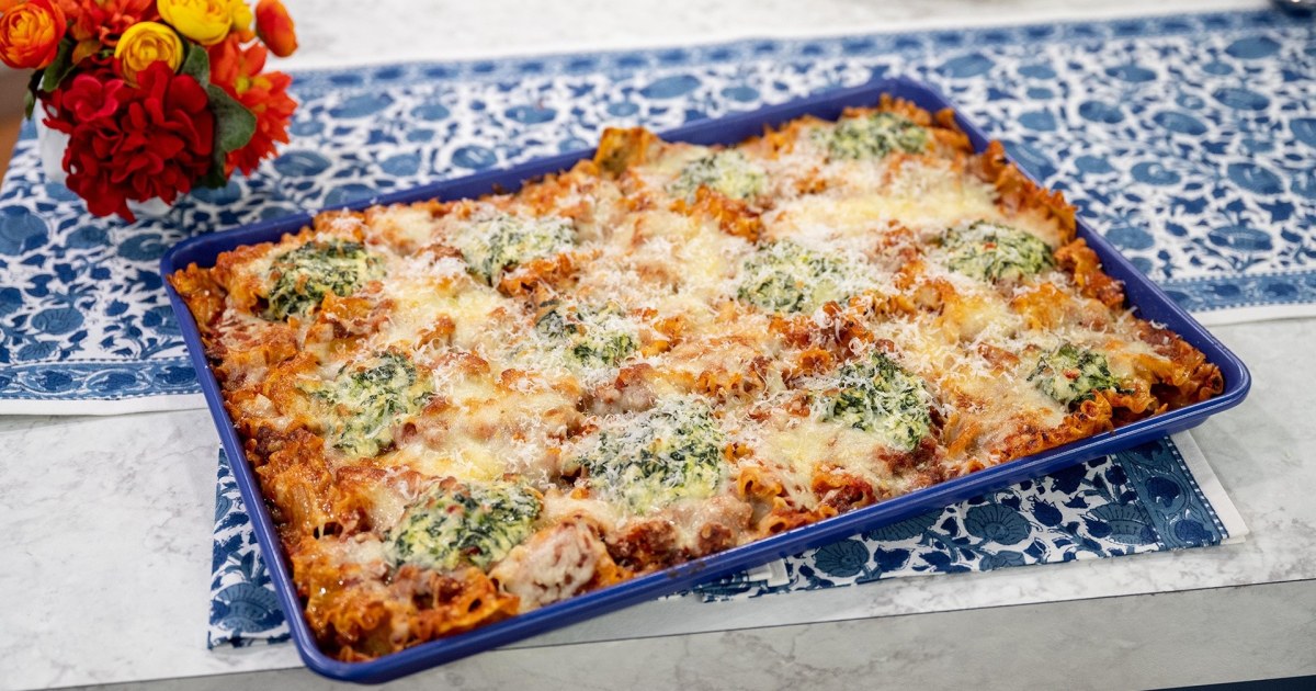 Sheet pan layerfree lasagna Get Giada De Laurentiis' recipe