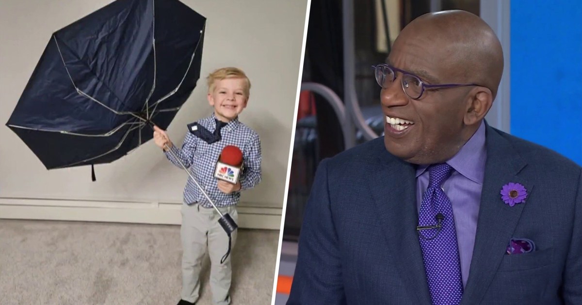 See 5yearold dress up like Al Roker for Halloween