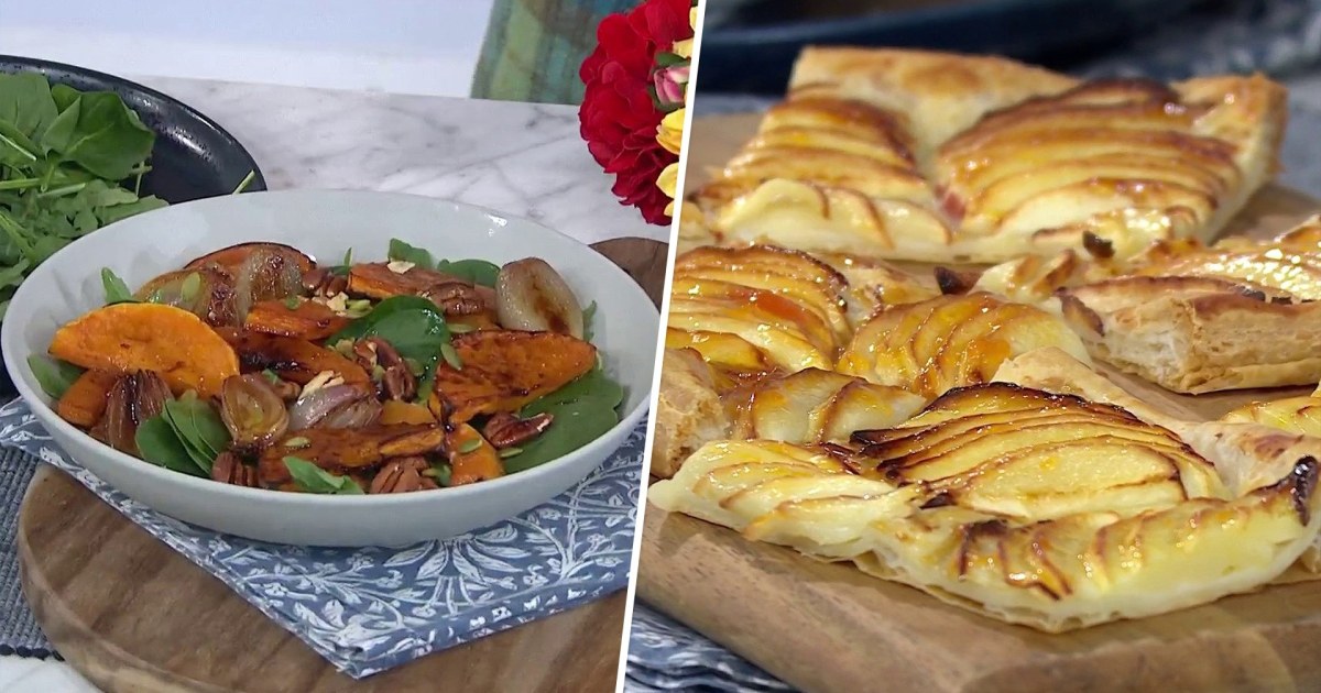 Roasted toasted salad and apple tart Get the recipes!