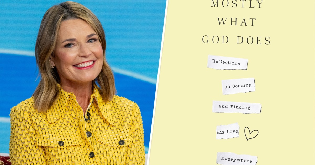 Savannah guthrie reveals new faith book mostly what god does 