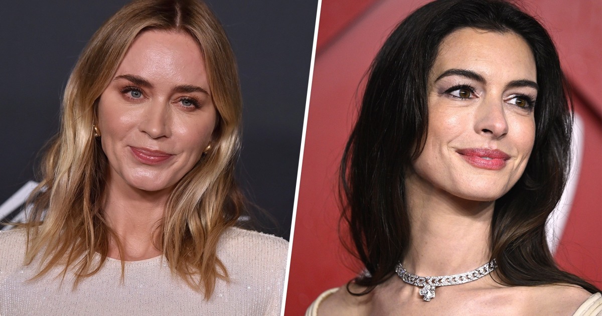 Anne Hathaway, Emily Blunt laugh over ‘Devil Wears Prada’ line