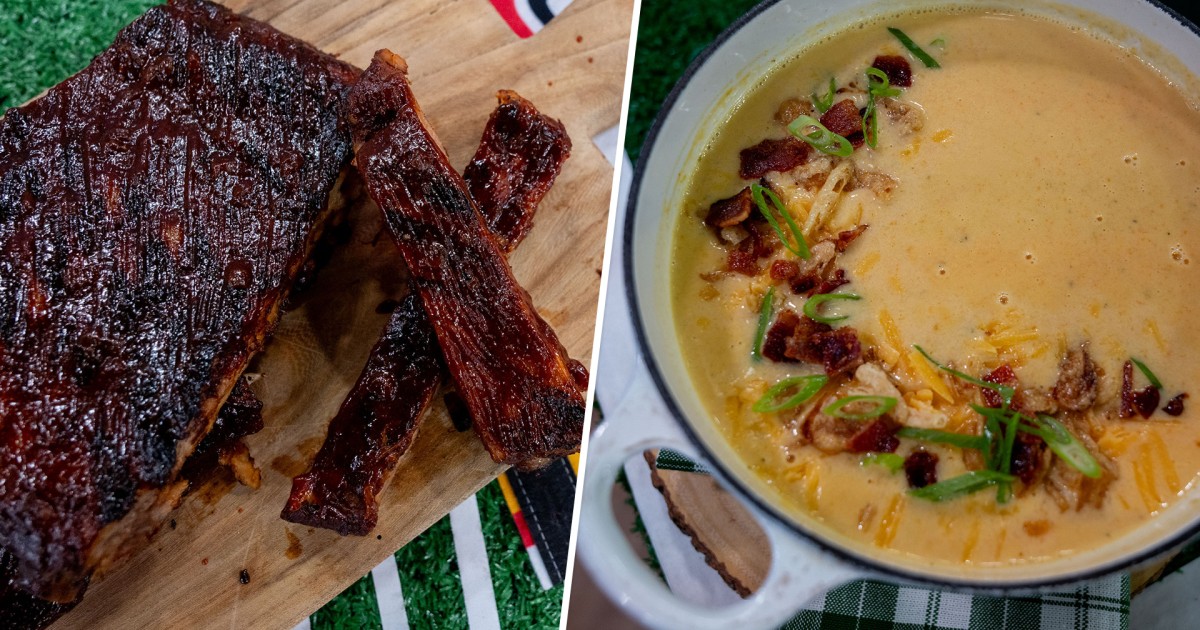 Barbecue ribs and cheese soup Get Katie Lee Biegel’s recipes!