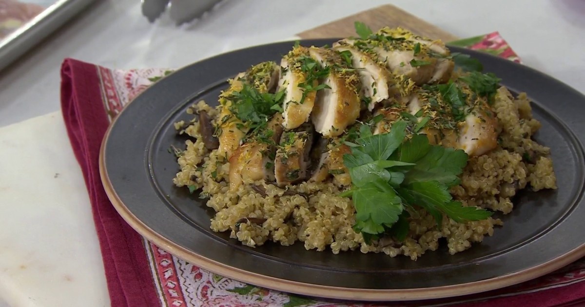 Tarragon thyme chicken thighs and quinoa Get the recipe!
