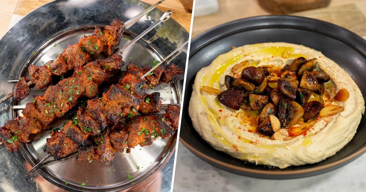 Beef kabobs and hummus Get Michael Solomonov’s recipes!