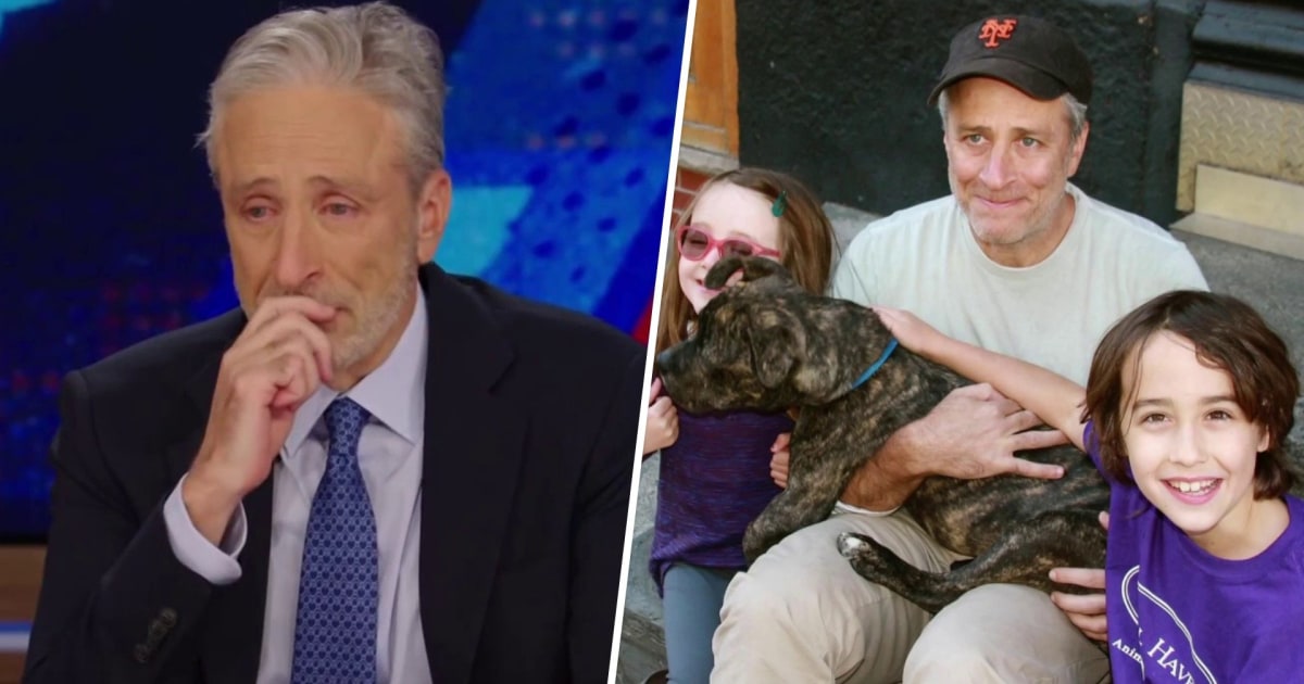 Jon Stewart pays tribute to late dog in emotional ‘Daily Show’ close