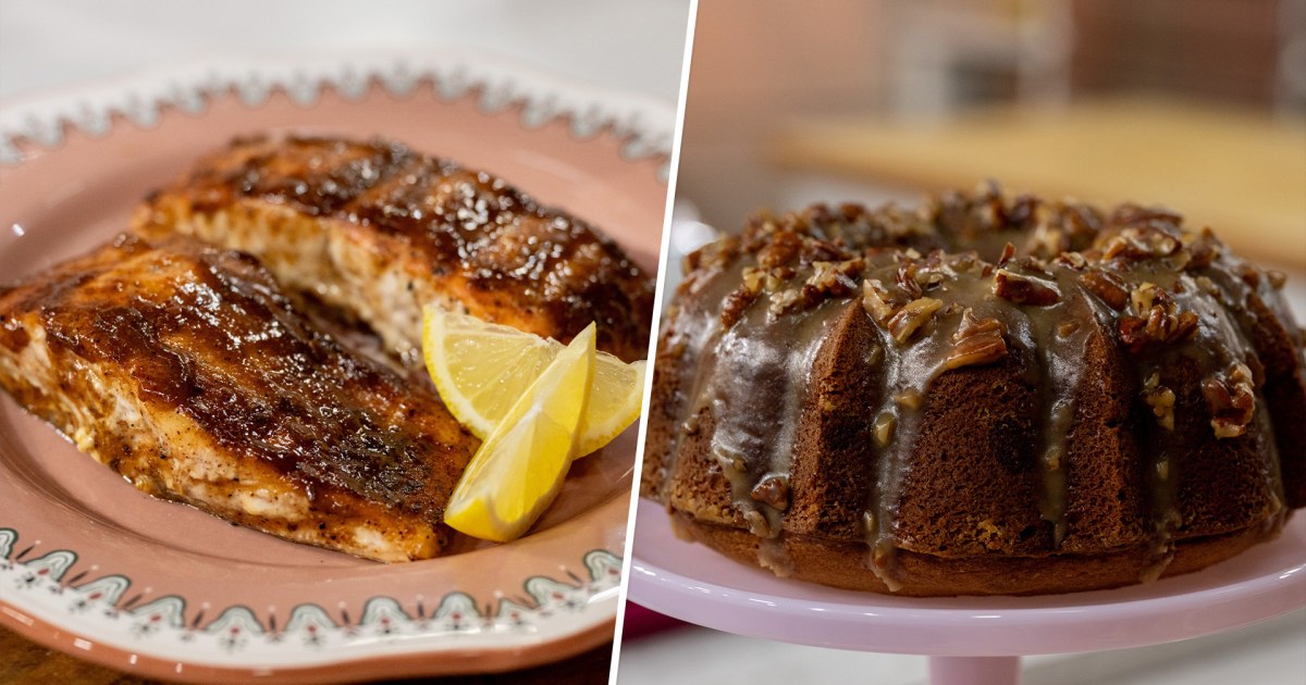 Glazed salmon and sweet potato pound cake: Get the recipes!