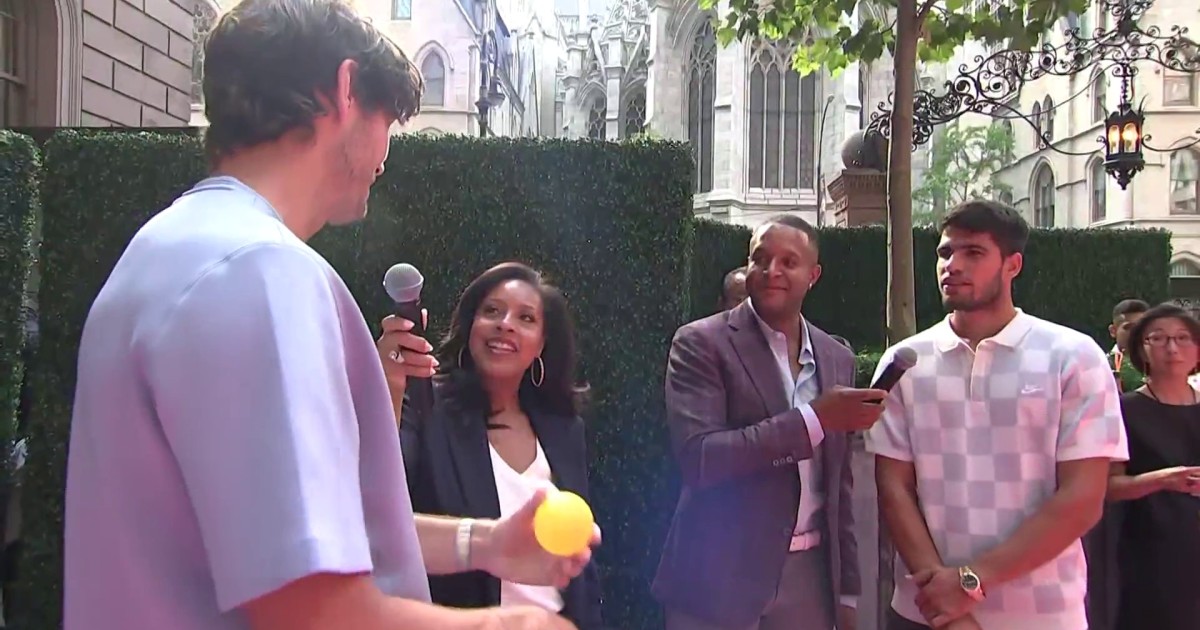 See tennis stars play pickleball in NYC ahead of start of US Open