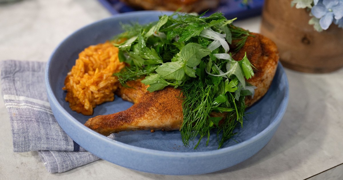 Roasted chicken and jollof rice: Get the Afro-Caribbean recipe!