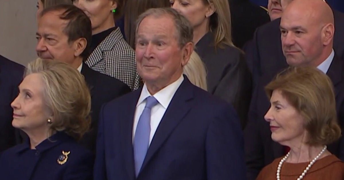 W. Bush goes viral for expressions during Trump inaugural