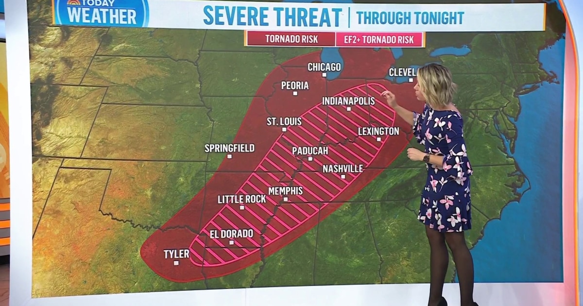 Millions across US under severe storm risk with possible tornadoes