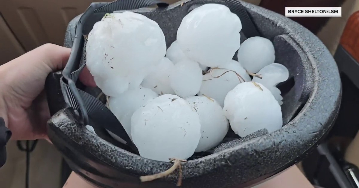 Texas hit with severe weather, including baseball-sized hail