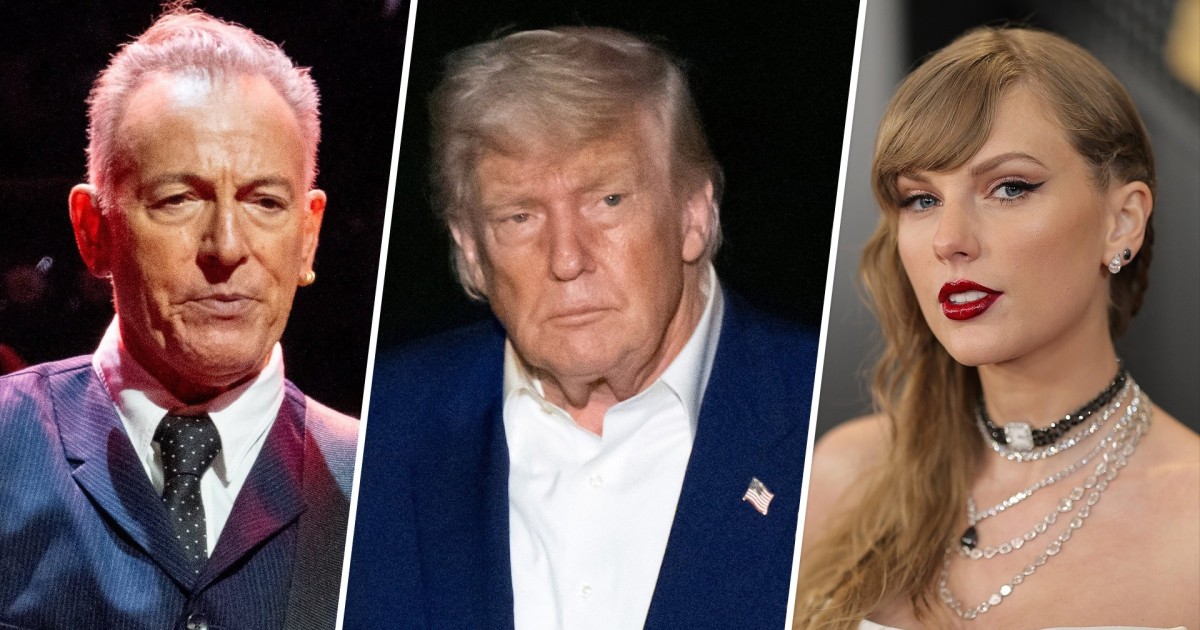 Trump takes aim at Bruce Springsteen, Taylor Swift on social media