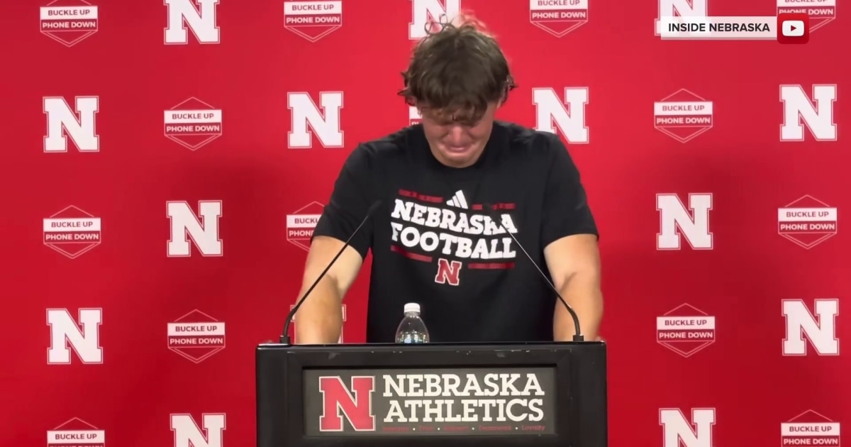 Homesick College Football Star Breaks Down at Press Conference