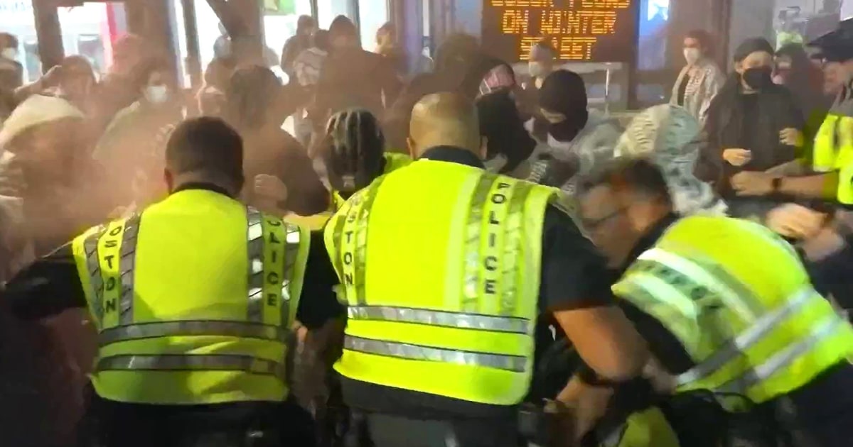 Pro-Palestinian Rally in Boston Turns Violent, At Least 13 Arrested