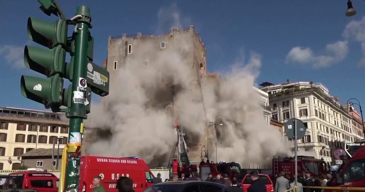 Medieval Tower Collapses in Rome Leaving 1 Worker Dead
