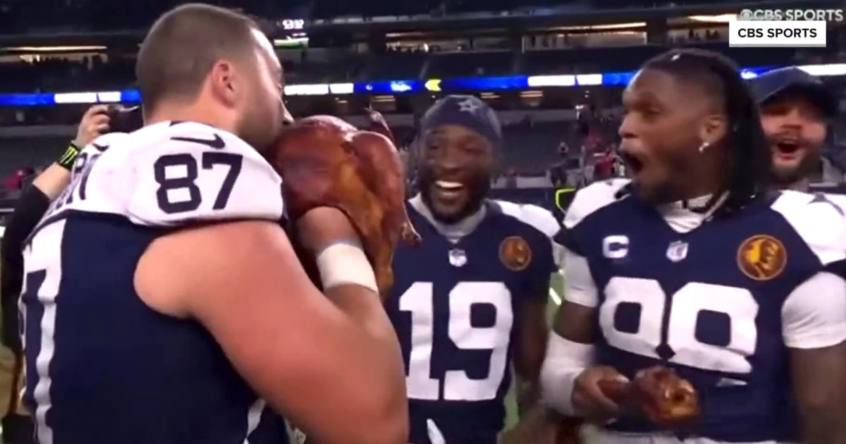 Image for Cowboys’ Star Raises Eyebrows With Thanksgiving Turkey Antics