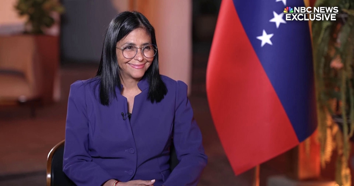 Delcy Rodríguez Talks Future of Venezuela in NBC Interview